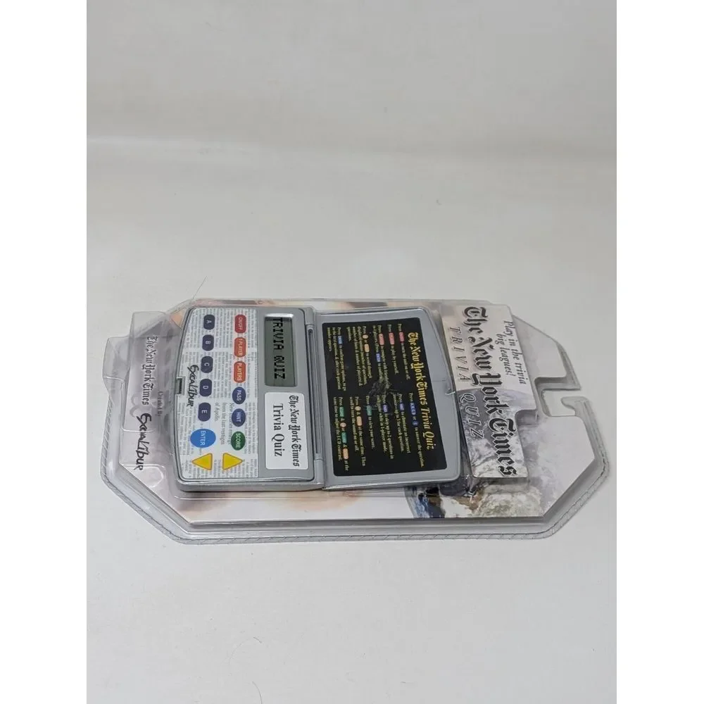 New York Times Trivia Quiz Excalibur Electronic Digital Handheld Game 2003‎